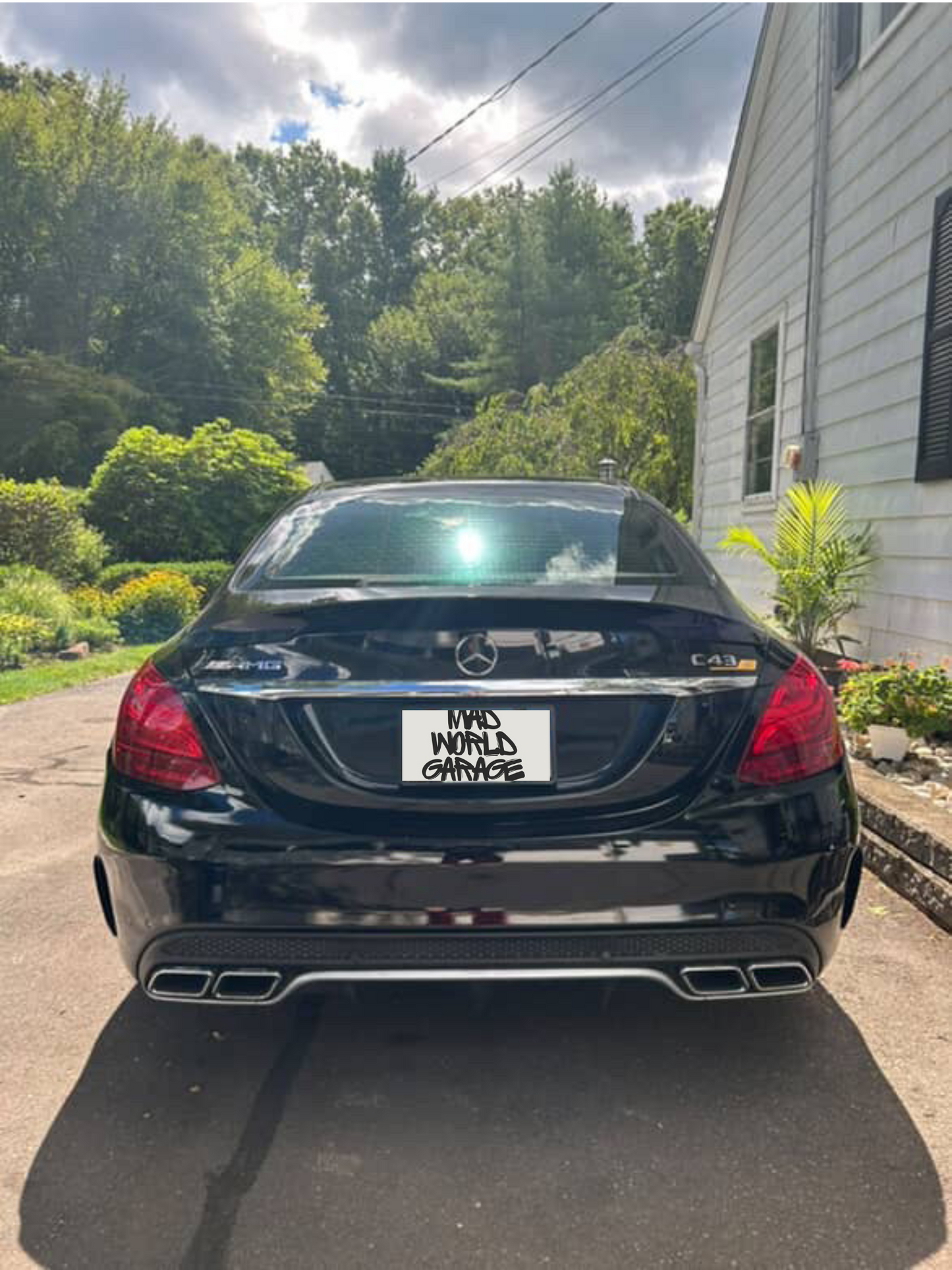 Mercedes-Benz C-Class W205 Tail Light Pre-LCI RED OUT Vinyl Overlay Tint Kit 2015 - 2018