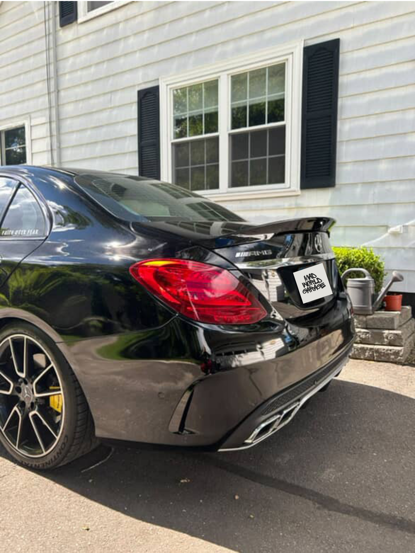 Mercedes-Benz C-Class W205 Tail Light Pre-LCI RED OUT Vinyl Overlay Tint Kit 2015 - 2018